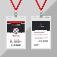 diseño de tarjeta de identificación moderno y profesional, diseño de tarjeta de identificación corporativa y creativa, tarjeta de identificación simple y abstracta, plantilla de diseño de tarjeta de identificación vector