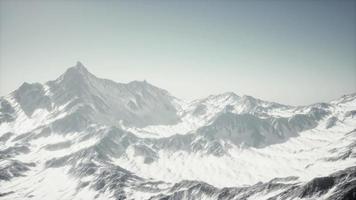 Panoramic view of the ski slope with the mountains video