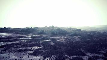 Mountain landscape covered with snow and ice video