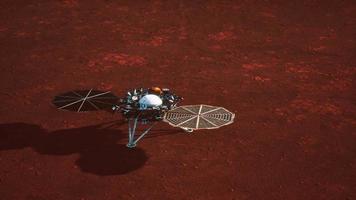 Insight Mars exploring the surface of red planet. Elements furnished by NASA. video