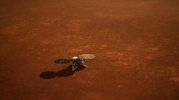 Insight Mars exploring the surface of red planet. Elements furnished by NASA. video