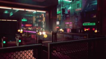 night scene of japan city with neon lights video