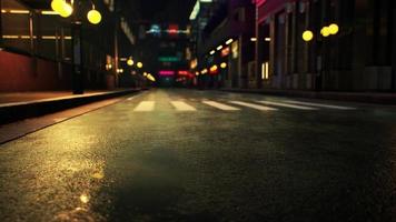 night scene of japan city with neon lights video