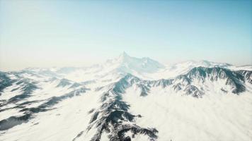 High mountains under snow in the winter video