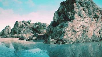 Aerial view of the dramatic coastline at the cliffs video