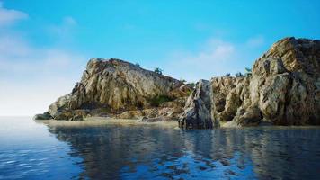 costas rochosas mediterrâneas e paisagem video