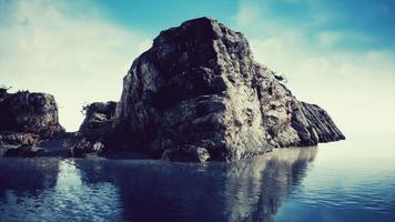 Summer view of sea caves and rock cliffs video