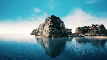 Summer view of sea caves and rock cliffs video