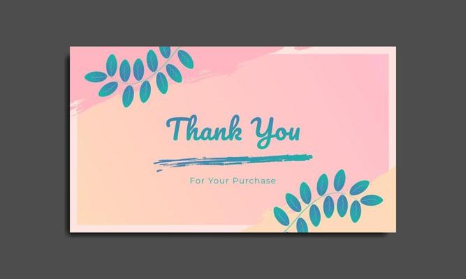 Thank you card template