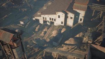 Aerial view of a power plant or mining station video