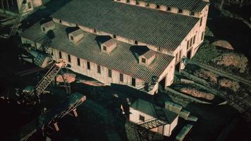 vista aérea de uma usina ou estação de mineração