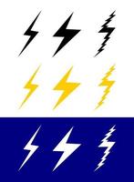 Simple Thunder Storm Lightning Icon Vector for Graphic Element