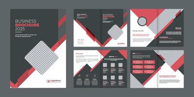 Multipurpose 8 pages business brochure, proposal, annual report template vector