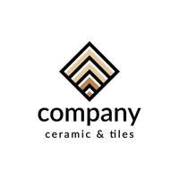 ceramic tile logo design vector