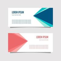 Vector Design Banner Background In Two Colors, blue and pink