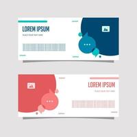 Vector Design Banner Background In Two Colors, blue and pink