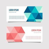 Vector Design Banner Background In Two Colors, blue and pink