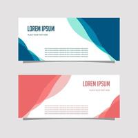 Vector Design Banner Background In Two Colors, blue and pink