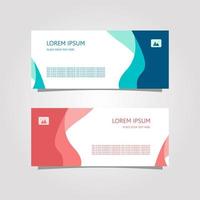 Vector Design Banner Background In Two Colors, blue and pink