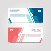 Vector Design Banner Background In Two Colors, blue and pink