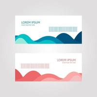 Vector Design Banner Background In Two Colors, blue and pink