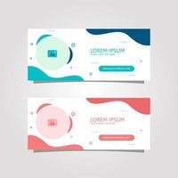 Vector Design Banner Background In Two Colors, blue and pink