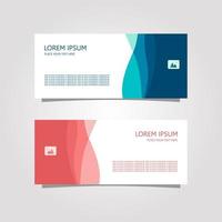 Vector Design Banner Background In Two Colors, blue and pink