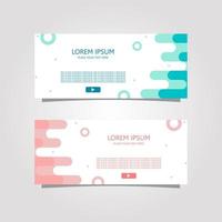 Vector Design Banner Background In Two Colors, blue and pink