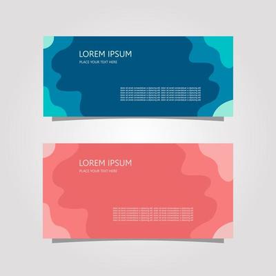 Vector Design Banner Background In Two Colors, blue and pink