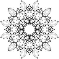 flor de mandala en estilo étnico vector