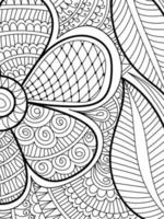 Ornamental floral coloring book page illustration vector