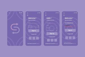 User Interface Screen Sign In and Sign Up For Mobile App vector