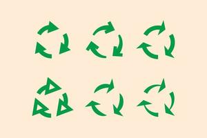 Recycle arrow symbols for industries and eco friendly world with green colors. vector