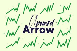 Upward arrow showing data and trends for growth increasing business. vector