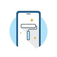 new update available mobile app concept illustration flat design vector eps10. modern graphic element for landing page, empty state ui, infographic, icon