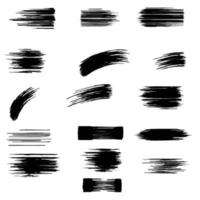 Ink brush stroke collection vector