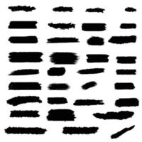 Ink brush stroke collection vector