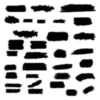 Ink brush stroke collection vector