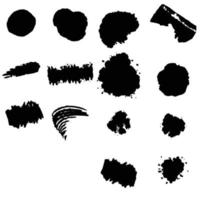 Ink brush stroke collection vector