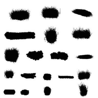 Ink brush stroke collection