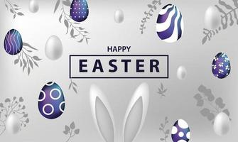 wallpaper happy easter egg rabbit pattern set background vector cartoon logo drawing old icon layout