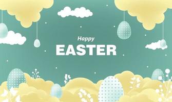 wallpaper happy easter egg rabbit pattern set background vector cartoon logo drawing old icon layout