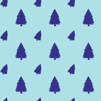 blue tree seamless pattern premium vector