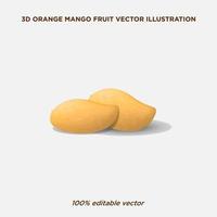 3d realistic mango illustration vector