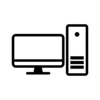 icono de vector de escritorio de computadora, ilustración vectorial eps.10