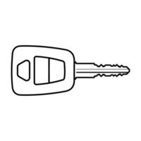 icono de llave de coche, diseño de llave simple, icono de estilo de esquema vector