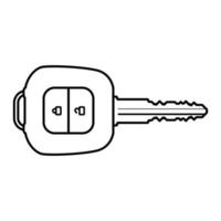 Car key icon, Simple key design, Outline style icon vector