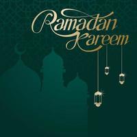 publicar contenido de alimentación ramadan kareem. discurso de contenido cuadrado. ilustraciones, marcos, mezquitas, ornamentos. vector
