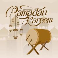 post feed content ramadan kareem. square content speech. illustrations, frames, mosques, ornaments. vector