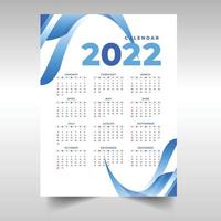 calendar one page template design vector